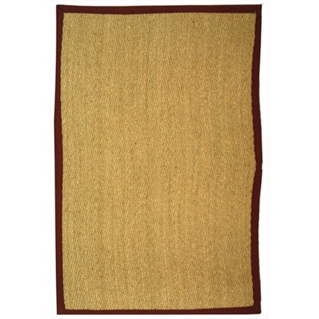 Safavieh 2 ft. 6 in. x 10 ft. Runner Casual Natural and Red Natural Fiber Rug NF115D-210